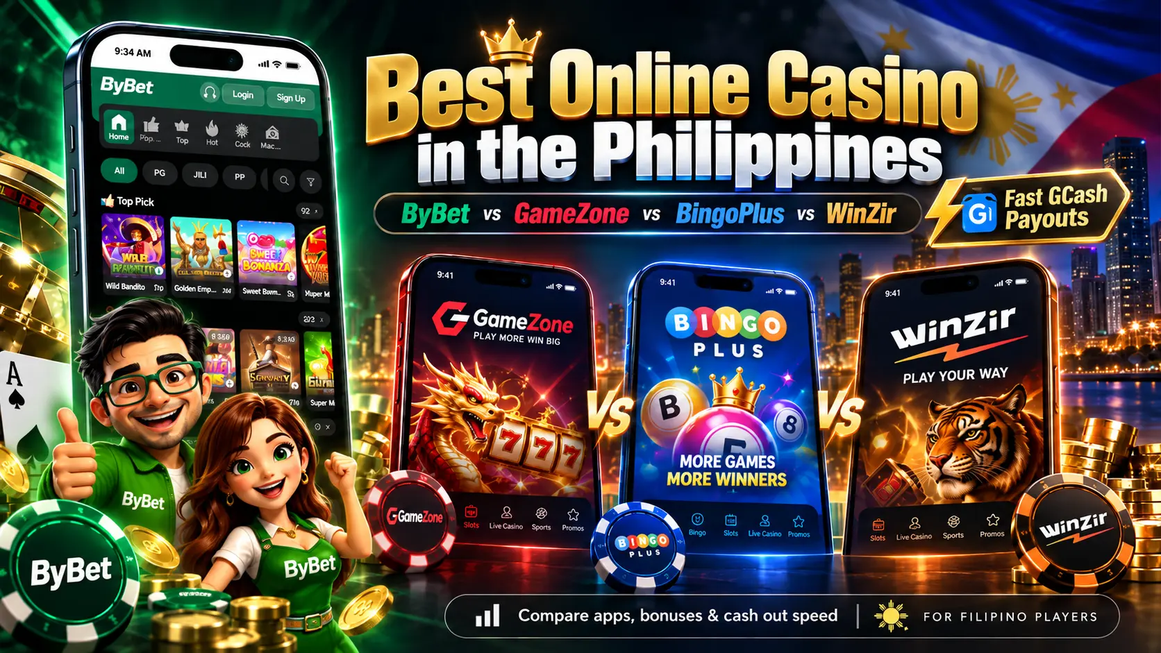 Bybet vs Top PH Casinos: GameZone, BingoPlus & WinZir Compared