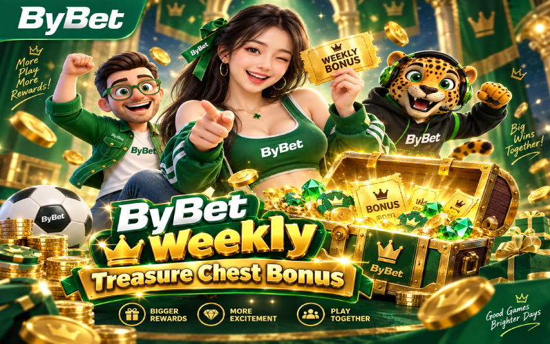 ByBet Weekly Treasure Chest Bonus promotion terms, qualifying turnover, and rewards