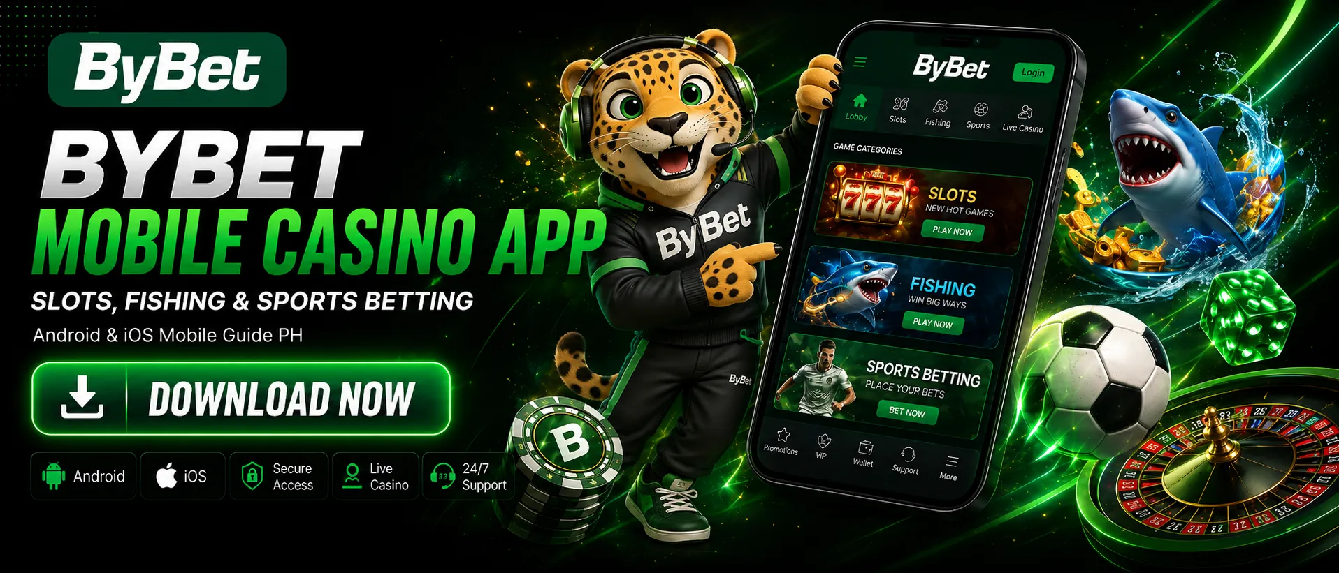 Bybet Mobile Casino App for Slots, Fishing & Sports Betting