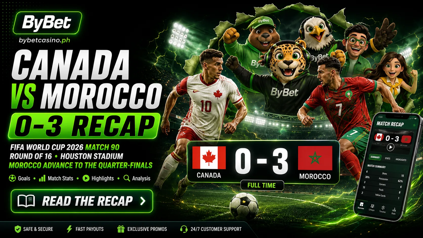 Canada vs Morocco 0-3 – FIFA World Cup 2026 Match 90 Recap