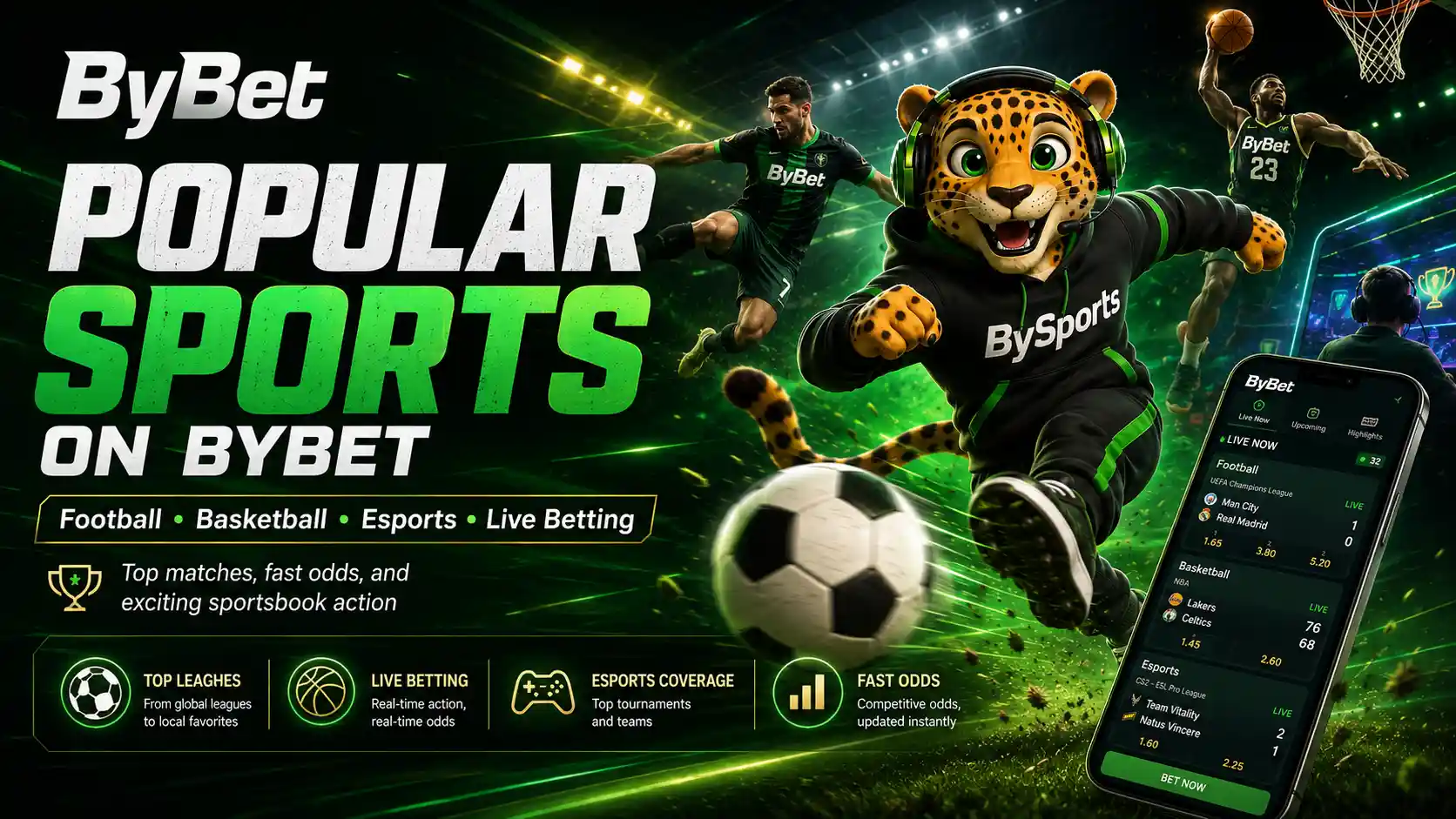 Bybetcasino sports betting guide for football basketball esports and live odds