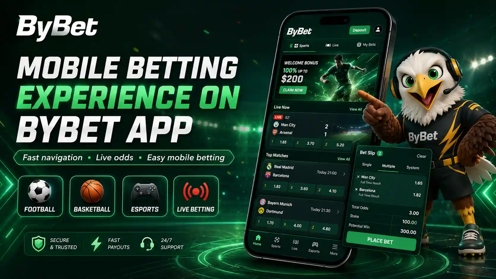 Mobile betting experience on ByBet App